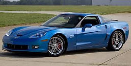 Finished blue C6 Corvette — restored to pre-accident condition at River Valley Collision